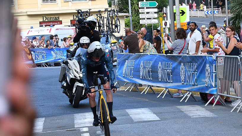 Matteo JORGENSON.jpg - Matteo JORGENSON, ciclista statunitense, arriverà quarto nella cronometro e ottavo nella classifica finale del Tour. Ha vinto la Parigi-Nizza 2024.